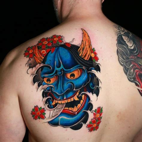 oni mask tattoo